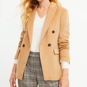 NWT LOFT Camel Double Breasted Blazer